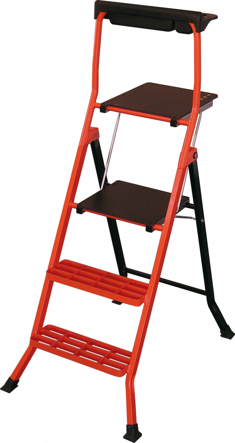 Scară pliabilă din otel lescabo cu platformă, 1 tronson, 70 cm