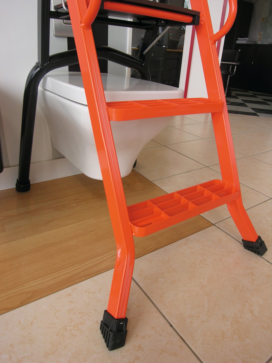 Scară pliabilă din aluminiu lescabo cu platformă, 1 tronson, 90 cm 07