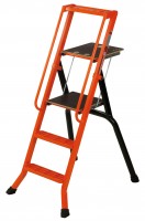 Scară pliabilă din aluminiu lescabo cu platformă, 1 tronson, 70 cm