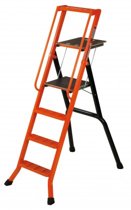 Scară pliabilă din aluminiu lescabo cu platformă, 1 tronson, 90 cm