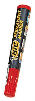 Marker permanent bic roșu - plastic