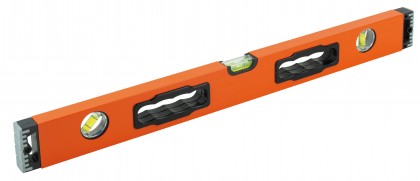 Nivelă rectangulară cu 3 fiole și 2 mânere